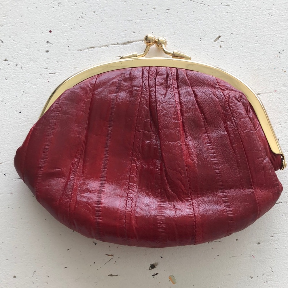 Red eel Leather wallet